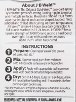 J-B Weld Original Cold Weld Formula Steel Reinforced Epoxy Thumbnail J-B Weld Original Cold Weld Formula Steel Reinforced Epoxy