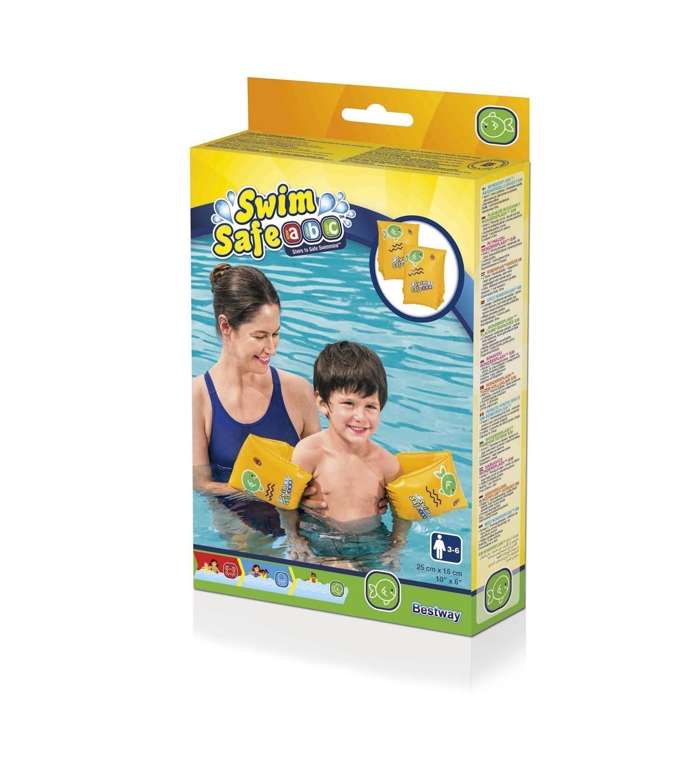 Bestway Swim Safe ABC WonderSplash Inflatable Arm Floats L/XL 5-12 Years