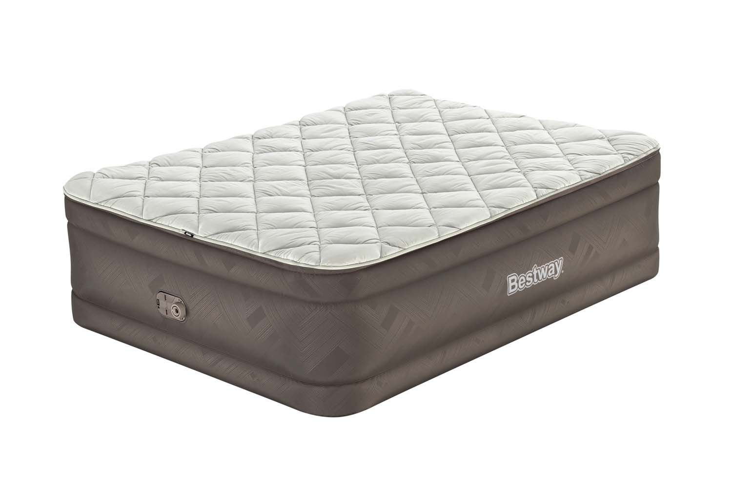 Bestway Fortech Duvet Top Air Mattress Queen with Built-In AC Pump