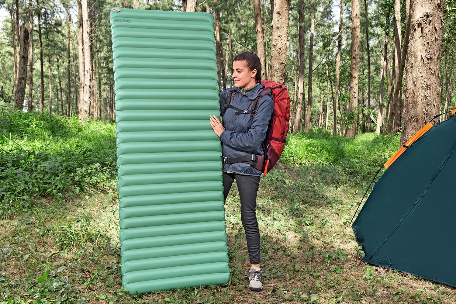 Bestway AdventuRest Insulated Rectangular Sleeping Mattress Large incl Pump