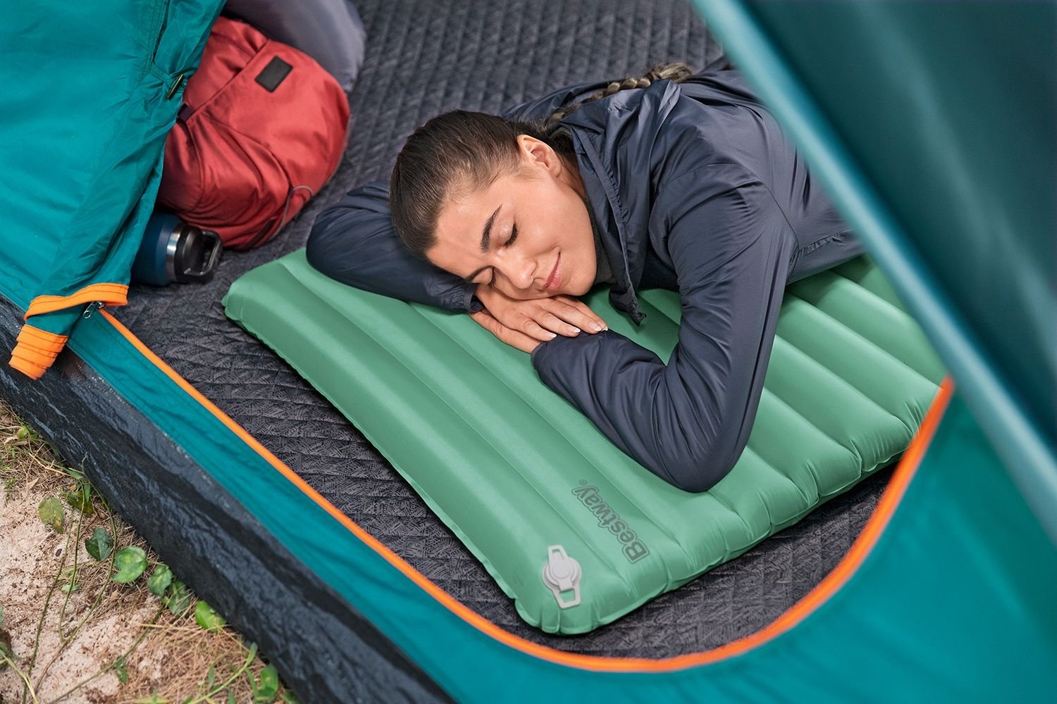 Bestway AdventuRest Insulated Rectangular Sleeping Mattress Large incl Pump