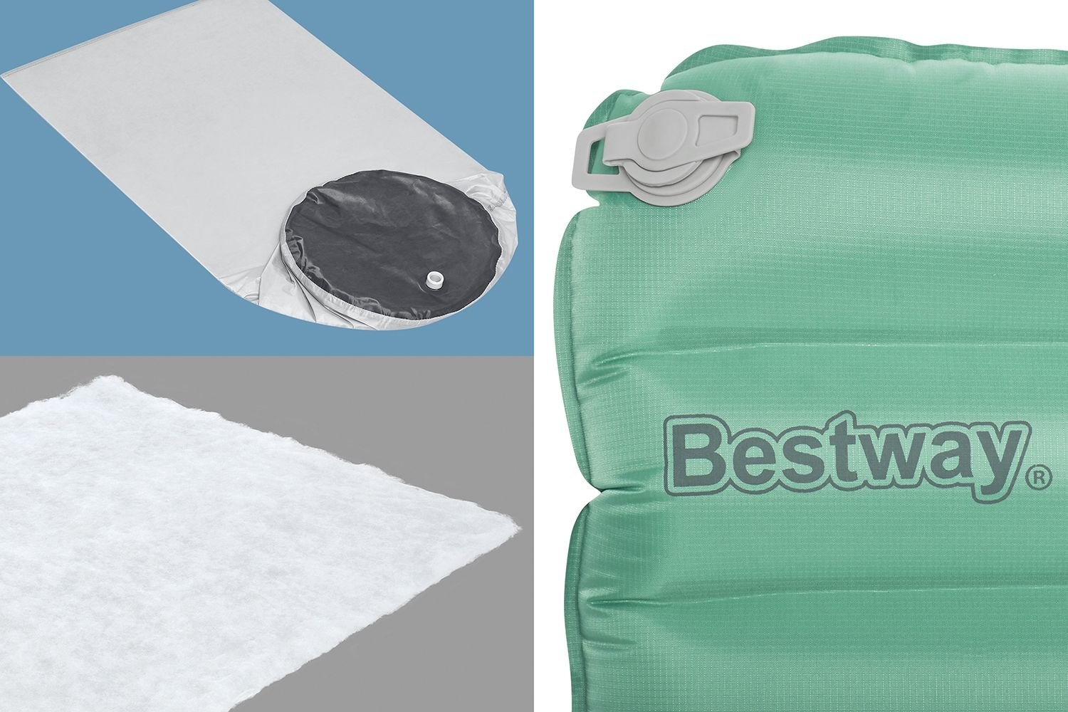 Bestway AdventuRest Insulated Rectangular Sleeping Mattress Large incl Pump