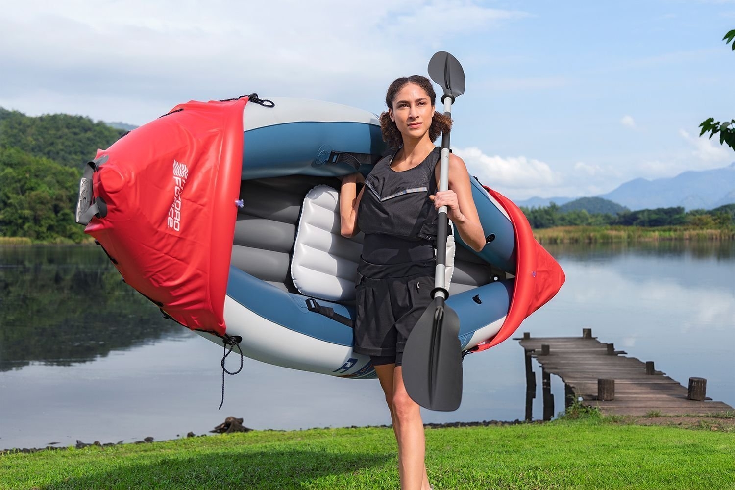 Hydro-Force Rapid X1 Inflatable Kayak Set 2.9m