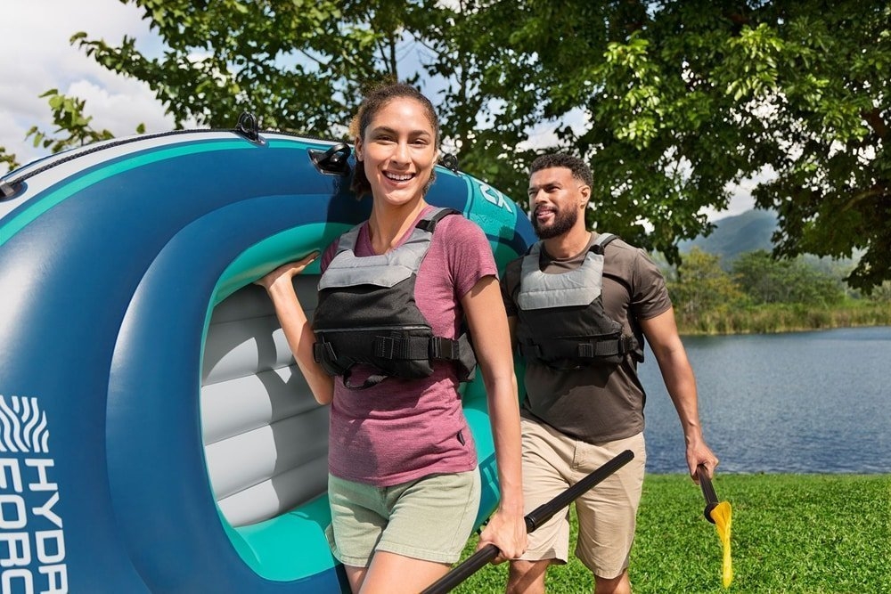 Hydro-Force Trek X2 Inflatable Raft Set including Pump and Oars 7ft 7in