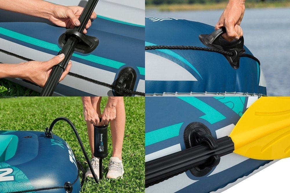 Hydro-Force Trek X2 Inflatable Raft Set including Pump and Oars 7ft 7in