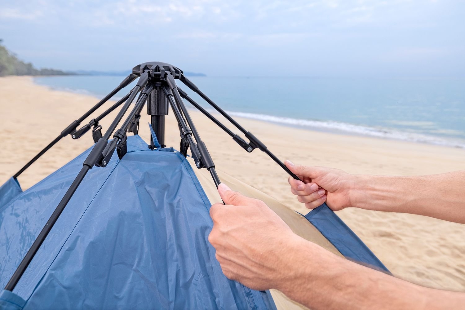 Bestway Beach Dome 4 Person Shelter with Swiftclick Setup