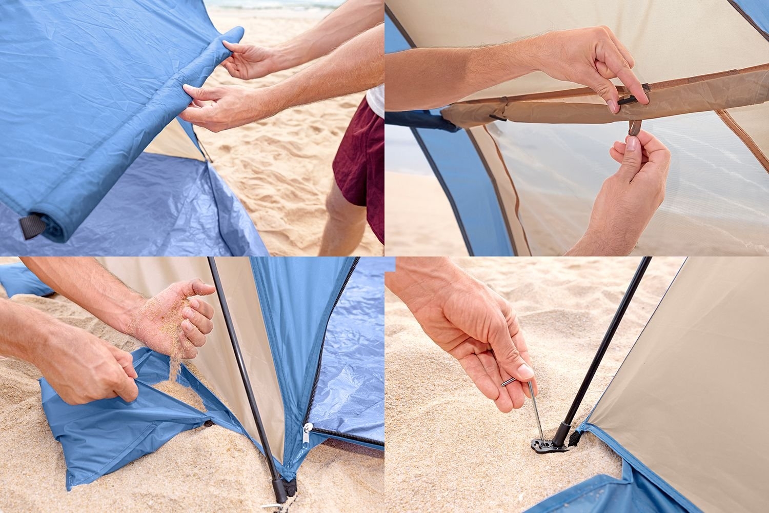 Bestway Beach Dome 4 Person Shelter with Swiftclick Setup