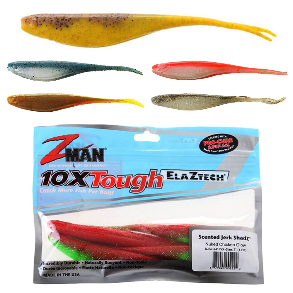 Z-Man Jerk ShadZ Scented Soft Bait 17cm Qty 4