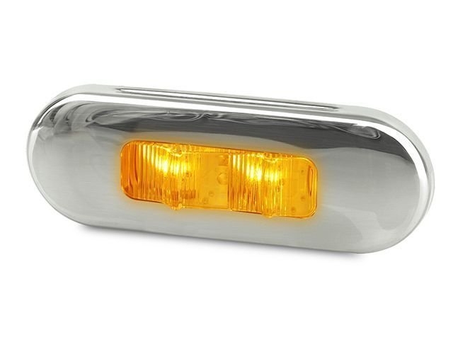 Hella Marine DuraLED Flush Mount Supplementary Side Direction Indicator Lamp Stainless Rim