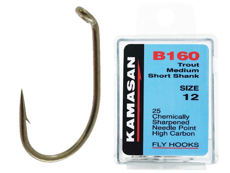 Kamasan B160 Trout Medium Short Shank Hooks #12