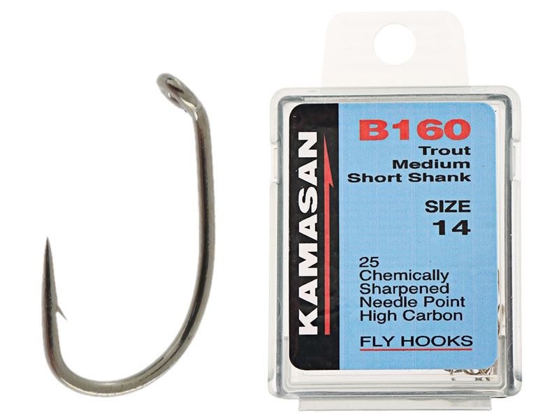 Kamasan B160 Trout Medium Short Shank Hooks #14