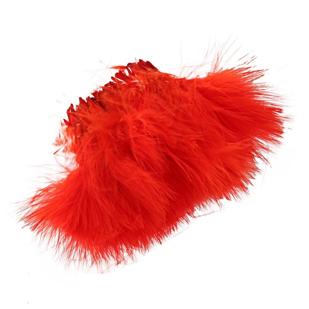 Wapsi Marabou Blood Quill Feather Fluoro Fire Orange