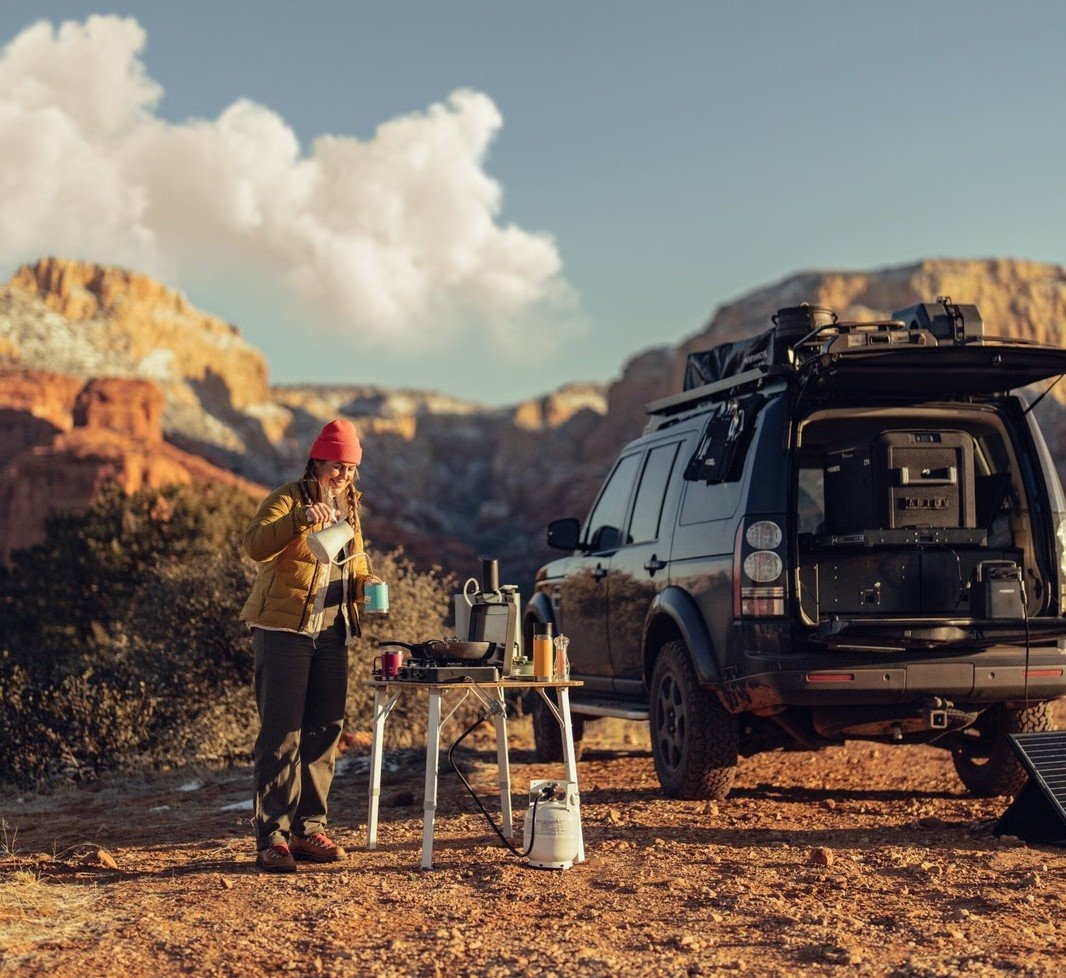 Dometic GO Lightweight Adjustable Compact Bamboo Camping Table - Returned Unit