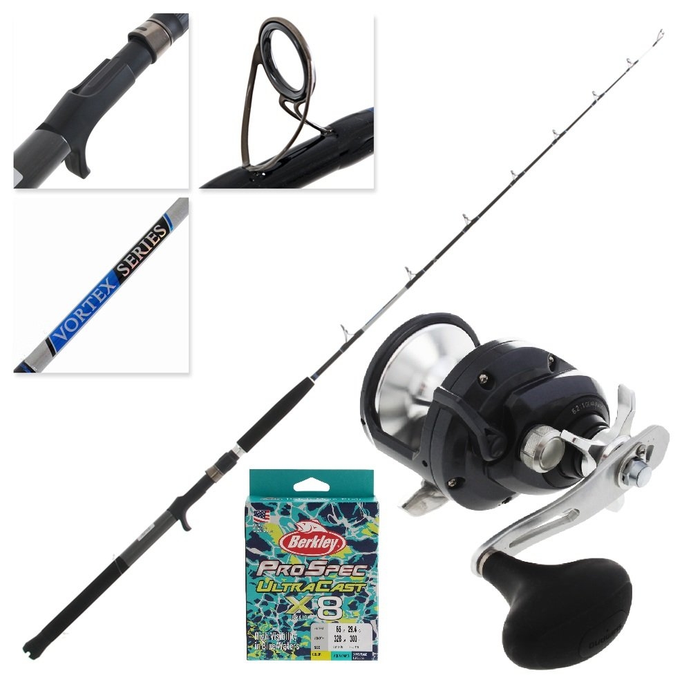 Shimano Torium 16A HG  Vortex OH Jigging Combo with Braid 5ft 5in 15-24kg 1pc