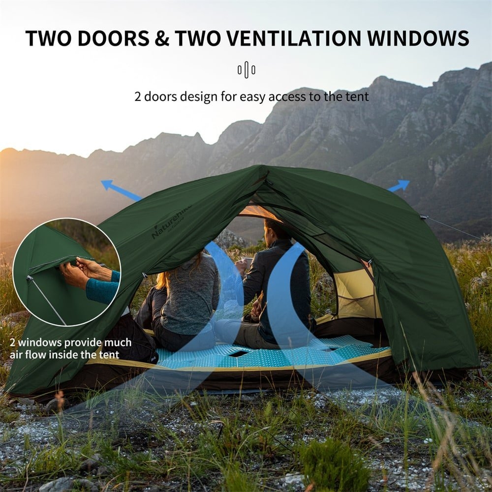 Naturehike Star River 4-Season 2P Backpacking Tent Forest Green