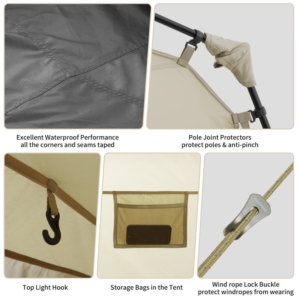 Naturehike Village 6.0 Instant Up 4P Tent with Canopy