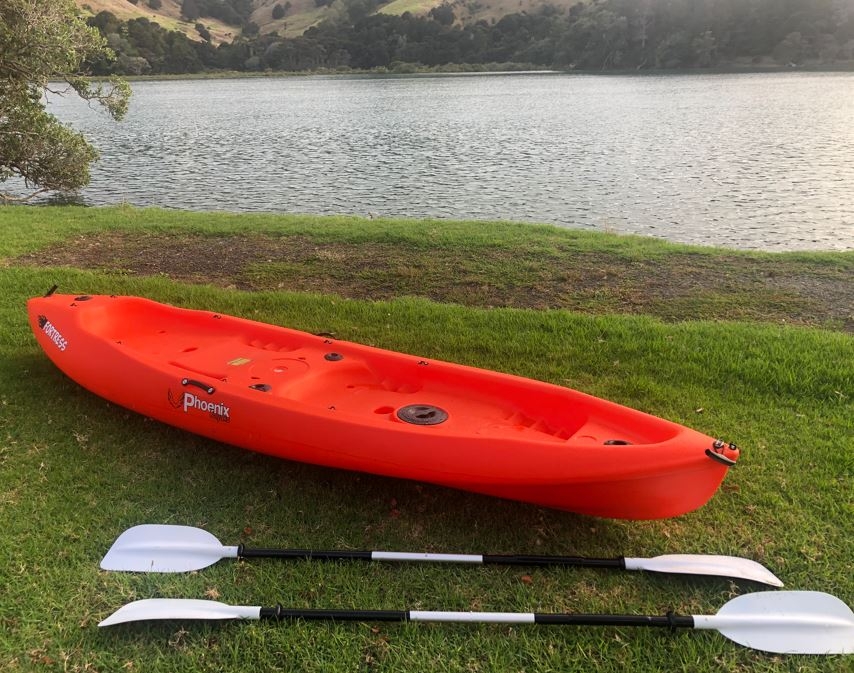 Phoenix Kayaks Fortress 2 Person Kayak with Paddles and Seat Mango