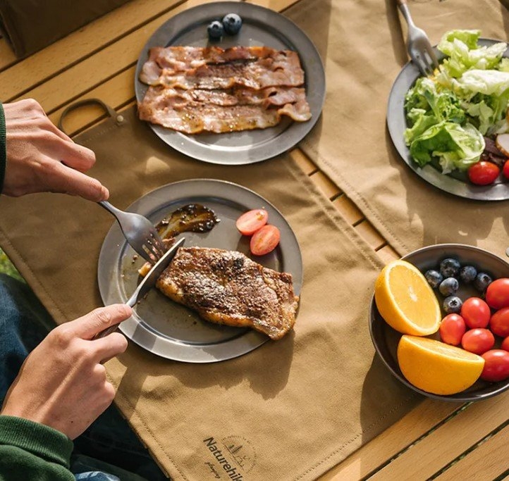 Naturehike Canvas 3-Piece Placemat and Coaster Set