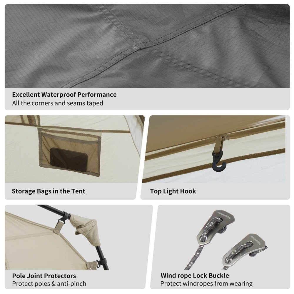 Naturehike Village 5.0 Instant Up 4P Tent with Canopy