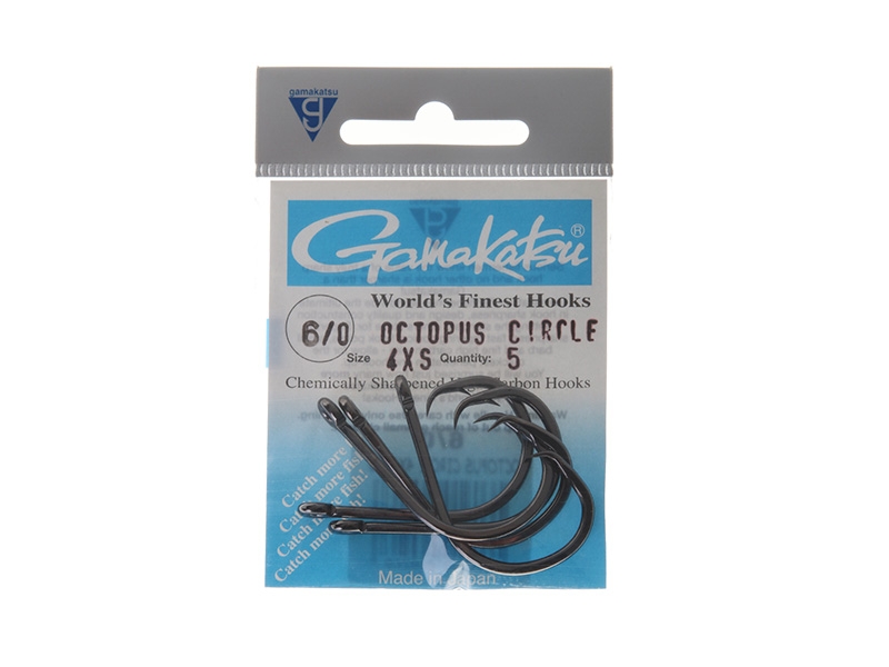 Gamakatsu 4XS Octopus Circle Hooks 6/0 Qty 5