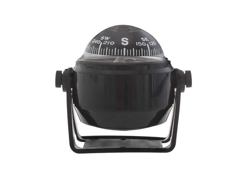 Compass with Bracket Black 80 x 55mm
