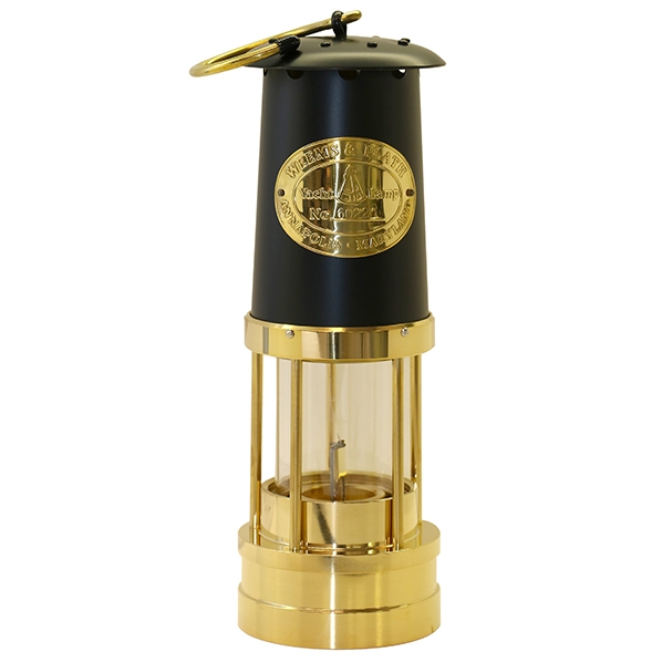 Weems & Plath Brass Yacht Lamp with Black Bonnet