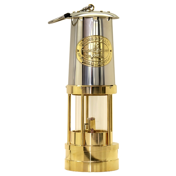 Weems & Plath Brass Yacht Lamp with Stainless Steel Bonnet