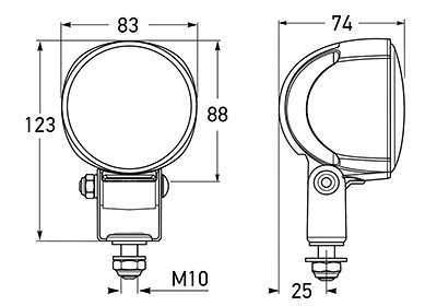 Hella Marine M70 LED Reversing Lamp