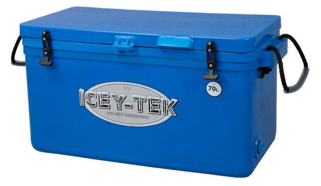 Icey-Tek Long Chilly Bin Cooler Blue 70L - Returned Item - Minimal use