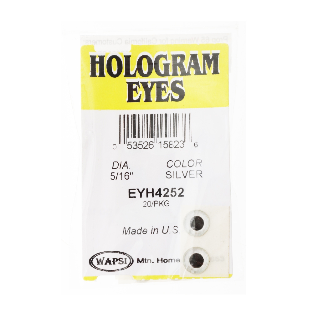 Hologram Dome Eyes Silver 7.9mm
