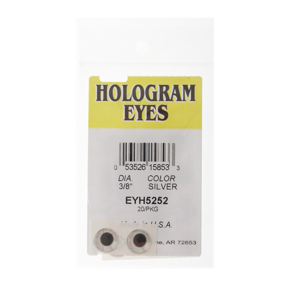 Hologram Dome Eyes 3/8inch Silver 9.5mm