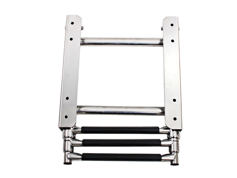 Slide and Fold Telescopic 3-Step Boat Boarding Ladder
