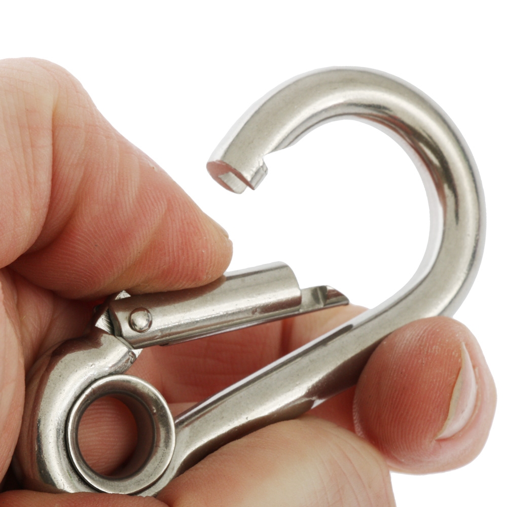 Ronstan CS2450-8 Carabiner Spring Hook with Eyelet 80mm