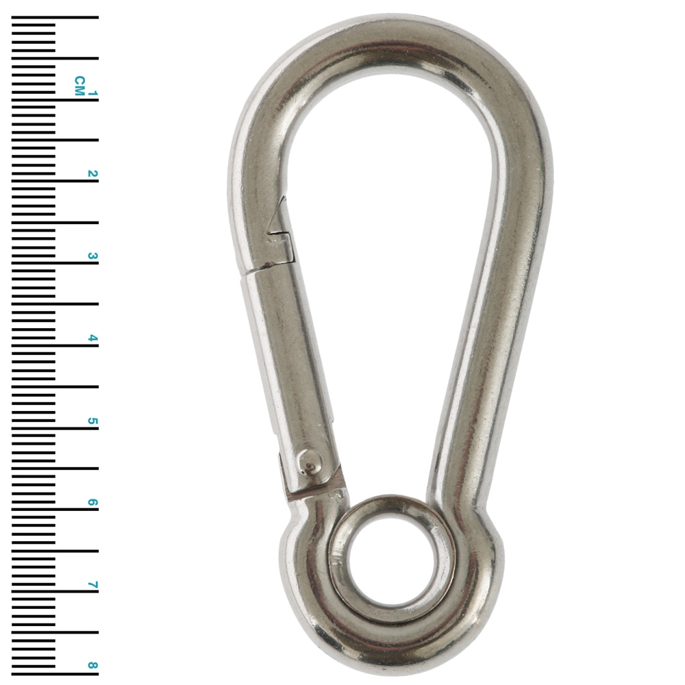 Ronstan CS2450-8 Carabiner Spring Hook with Eyelet 80mm