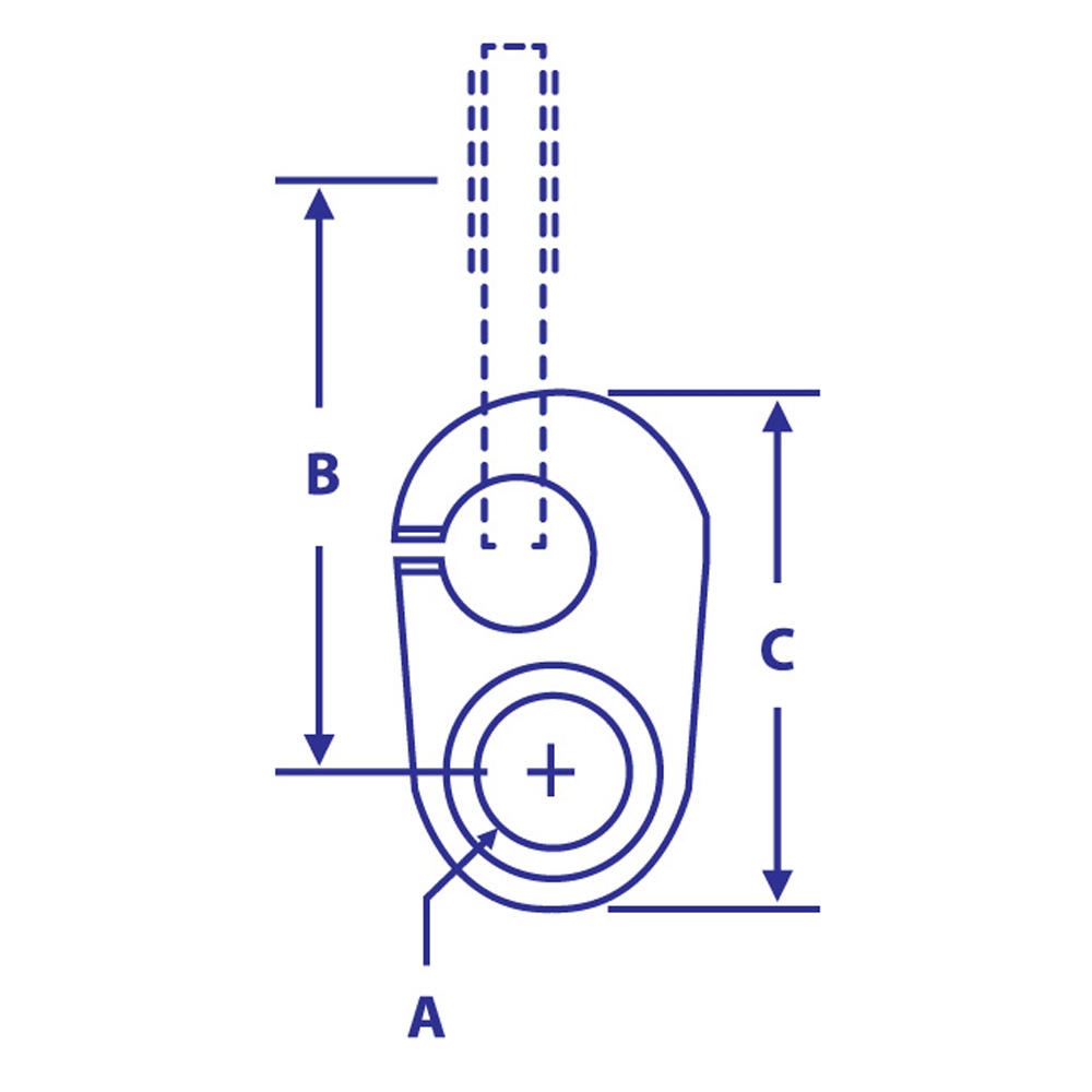 Ronstan PNP16B Flag/Sister Clip White 4.7mm Eye Clearance