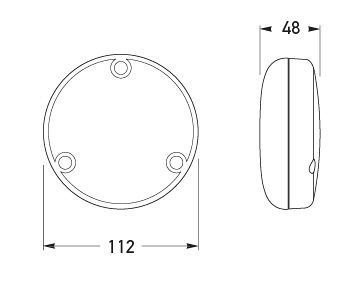 Hella Marine 110mm Round LED Front Direction Indicator Lamp