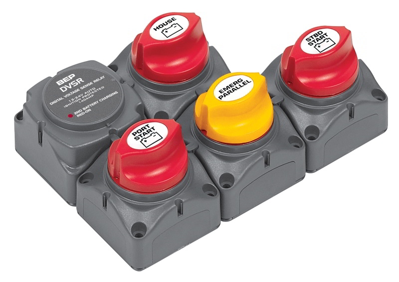 BEP Battery Distribution Cluster For Twin Inboard Engine with Three Battery Banks