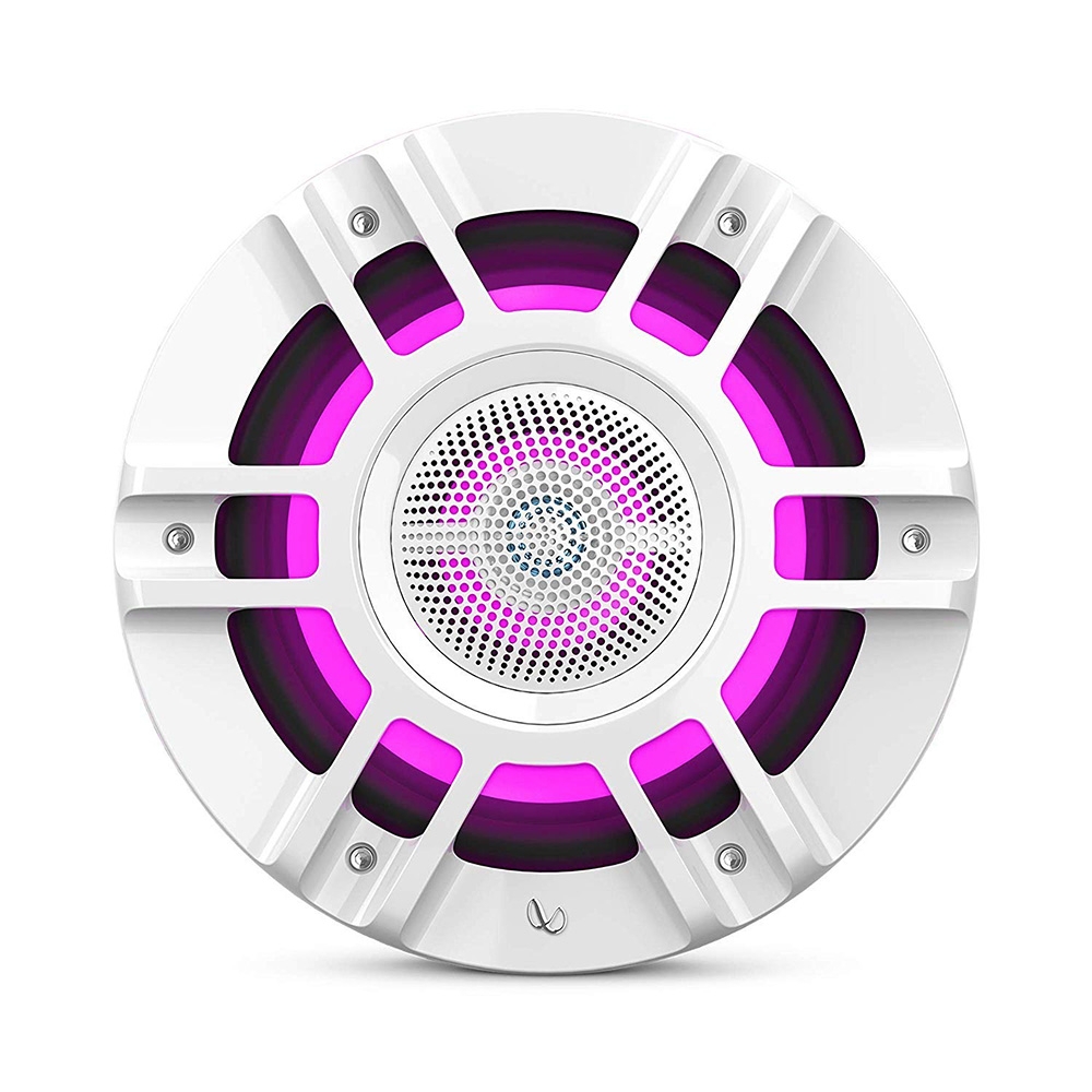 Infinity Kappa Marine RGB LED 3-Way Coaxial Speakers 500W 8in White