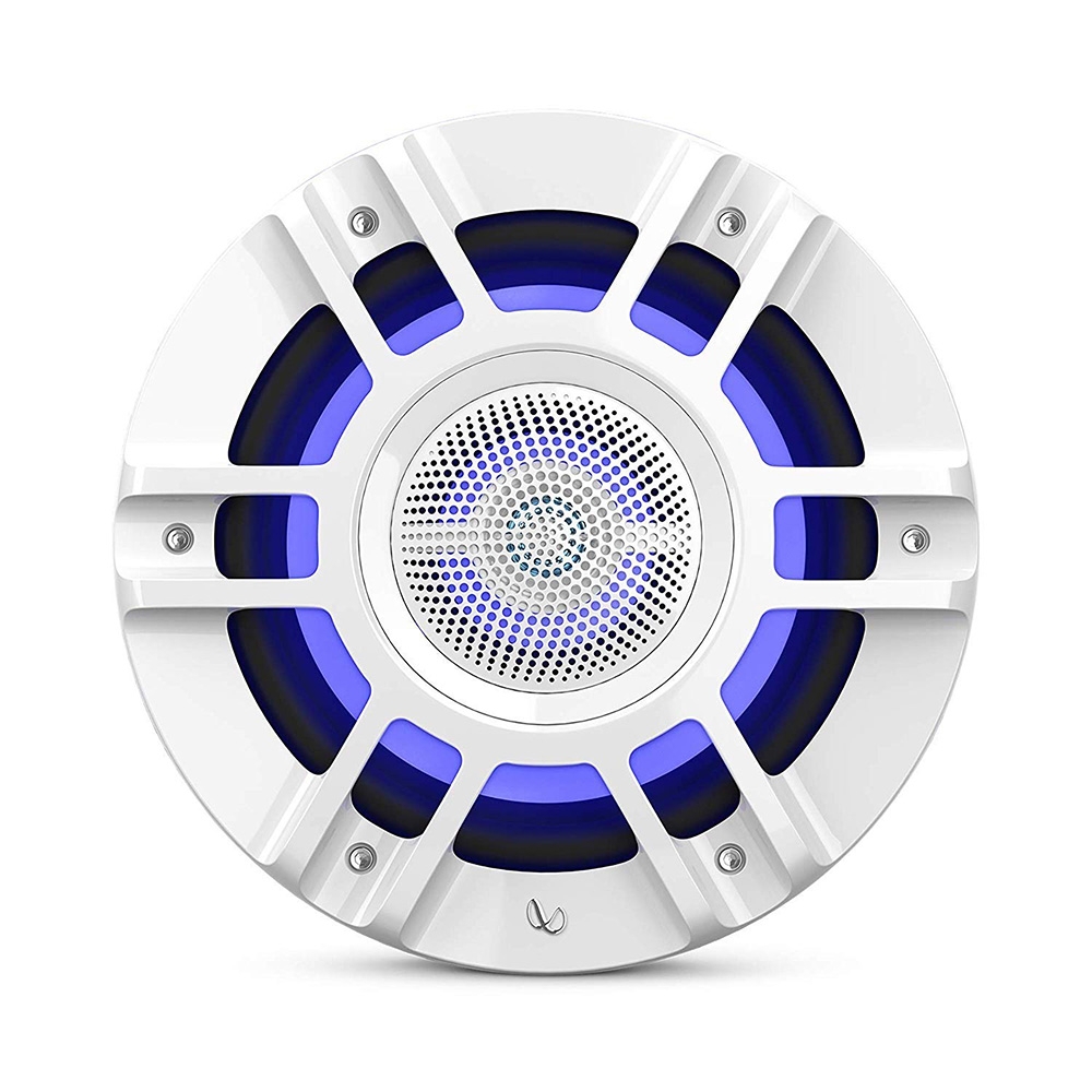 Infinity Kappa Marine RGB LED 3-Way Coaxial Speakers 500W 8in White