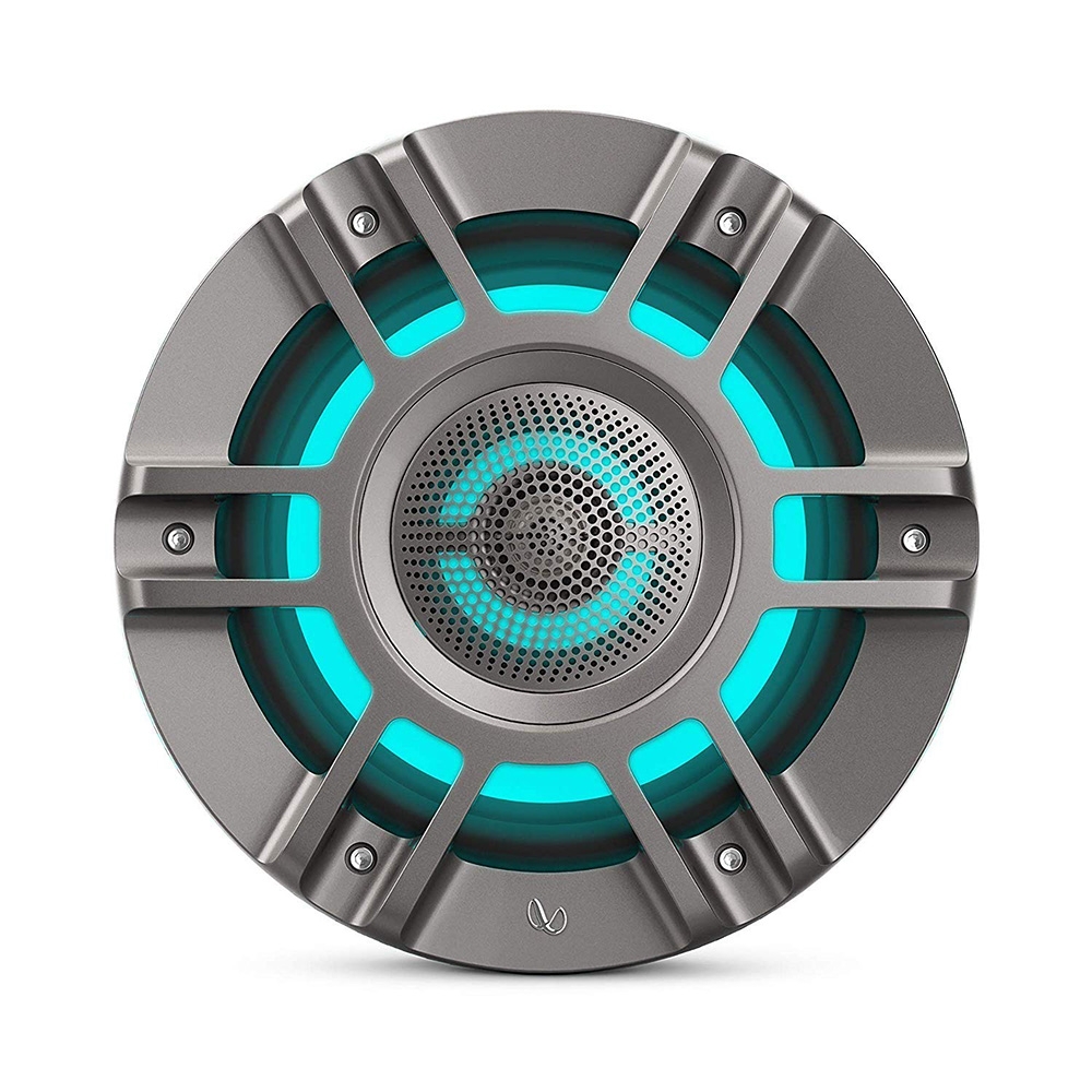 Infinity Kappa Marine RGB LED Coaxial Speakers 8in Titanium/Gunmetal