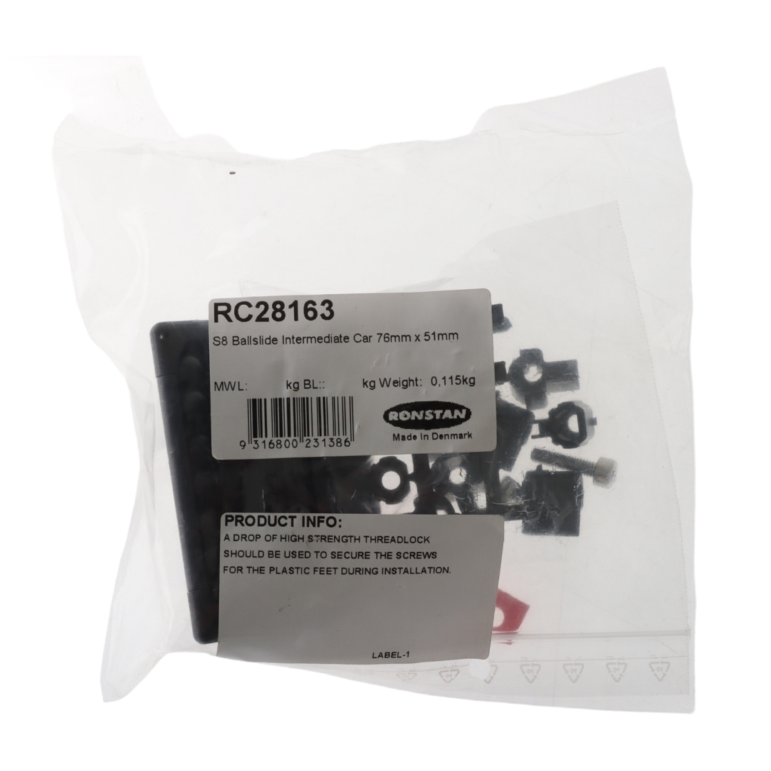 Ronstan RC28163 Series 8 BallSlide Intermediate Car 76mm x 51mm