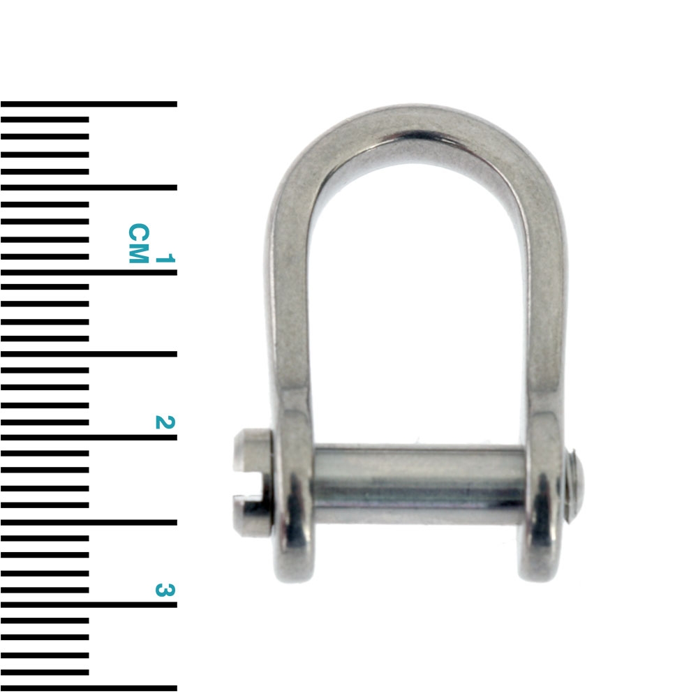 Ronstan RF150 Standard Dee Shackle with 3/16in Slotted Pin 18 x 10mm