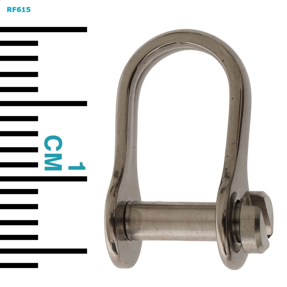 Ronstan SS316 Standard D Shackle Slotted Pin Head
