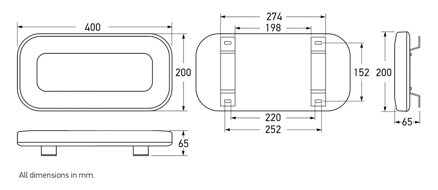 Hella Marine LED Micro Light Bar 200 Amber Lens Fixed Mount