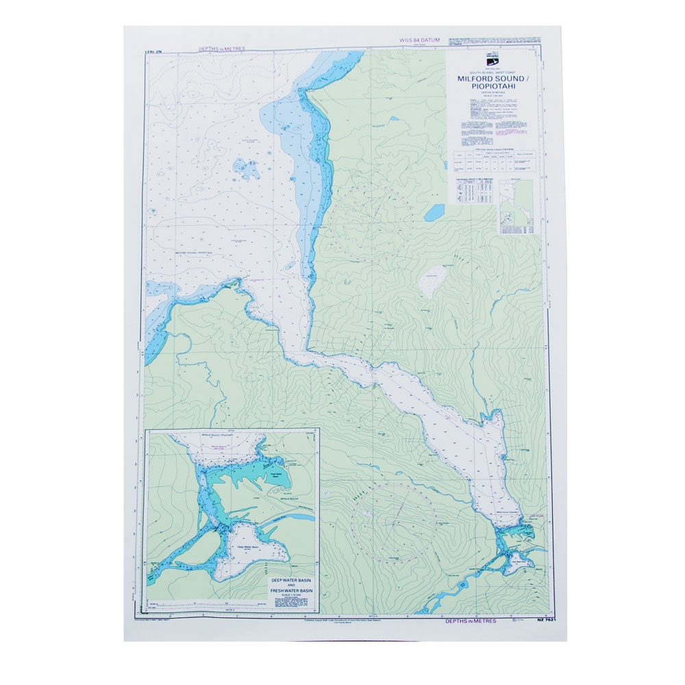 NZ 7621 Milford Sound / Piopiotahi Chart