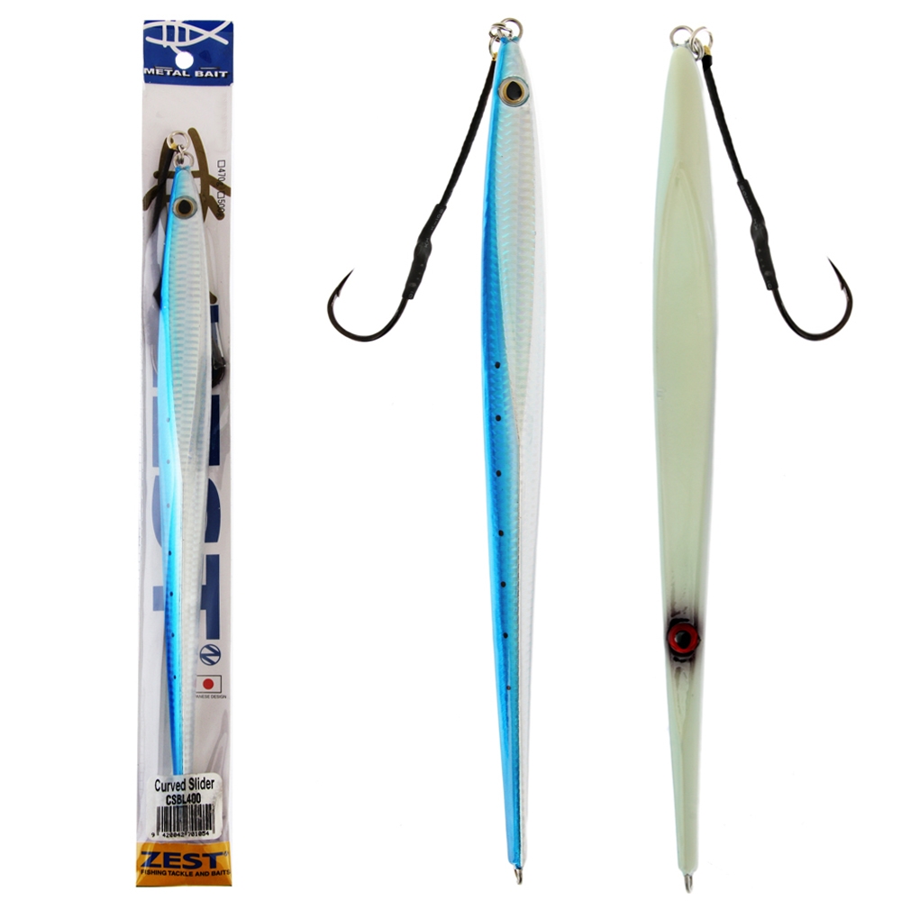 Zest Curved Slider Jig 400g Blue