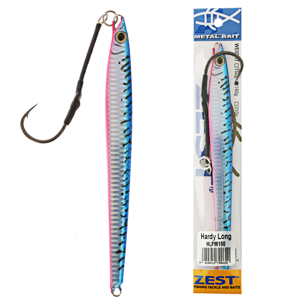 Zest Hardy Long Jig 160g Pink Mackerel