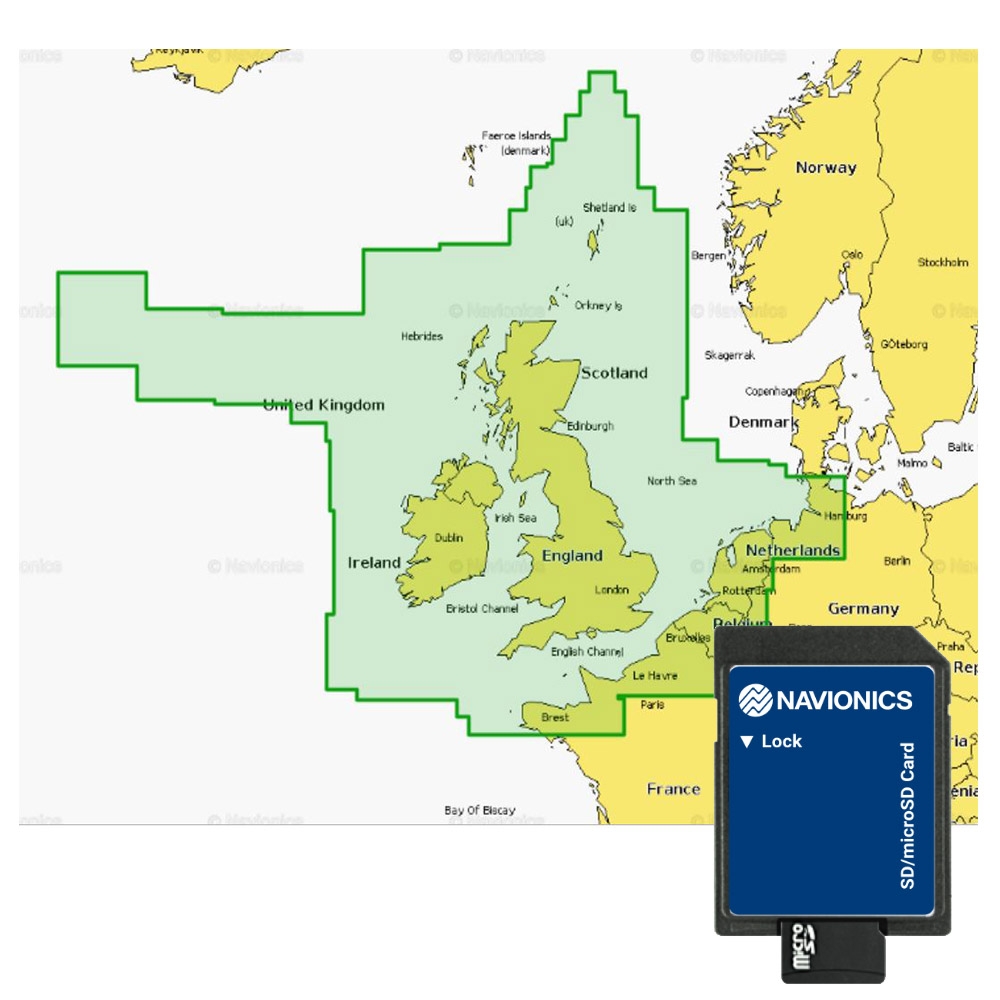 Navionics Plus Chart Card UK/Ireland/Holland SD/MSD