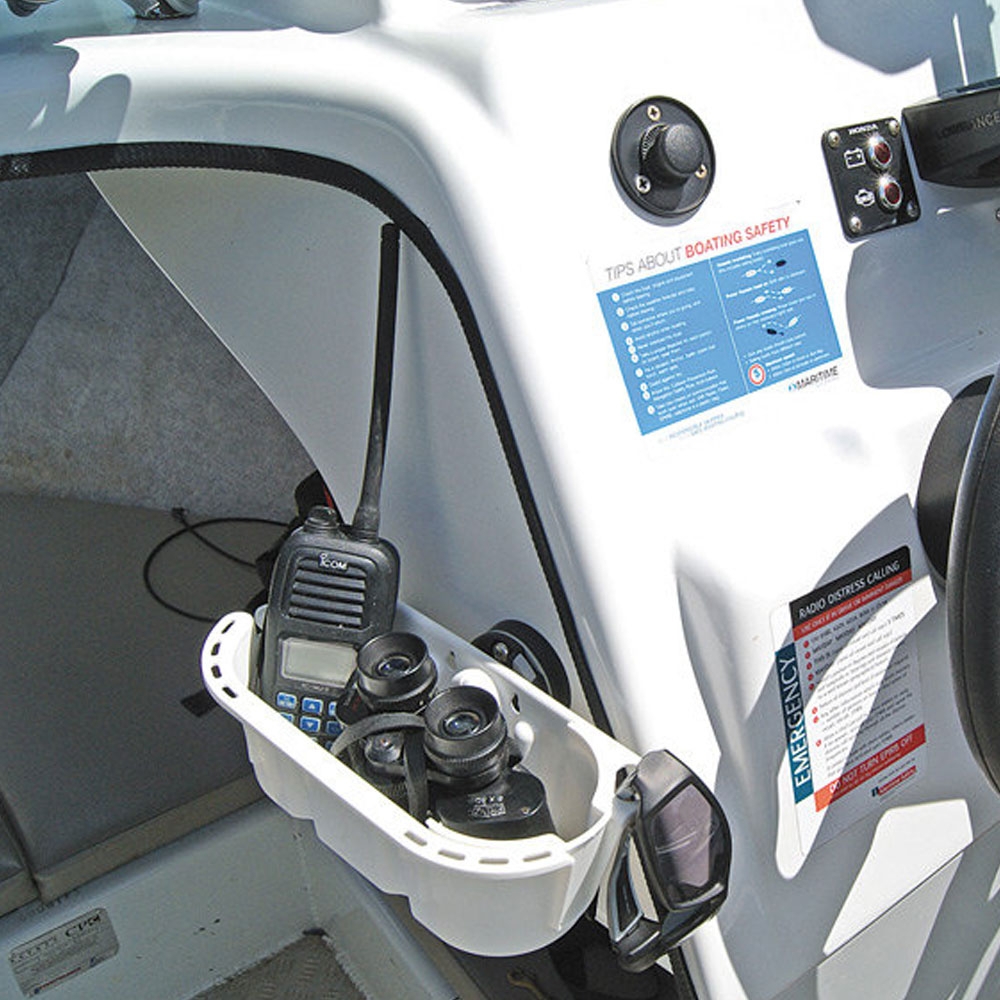 RAILBLAZA StowPod Storage Caddy with StarPort Kit White