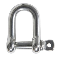 Stainless Steel D Shackle with Captive Pin 8mm Thumbnail Stainless Steel D Shackle with Captive Pin 8mm